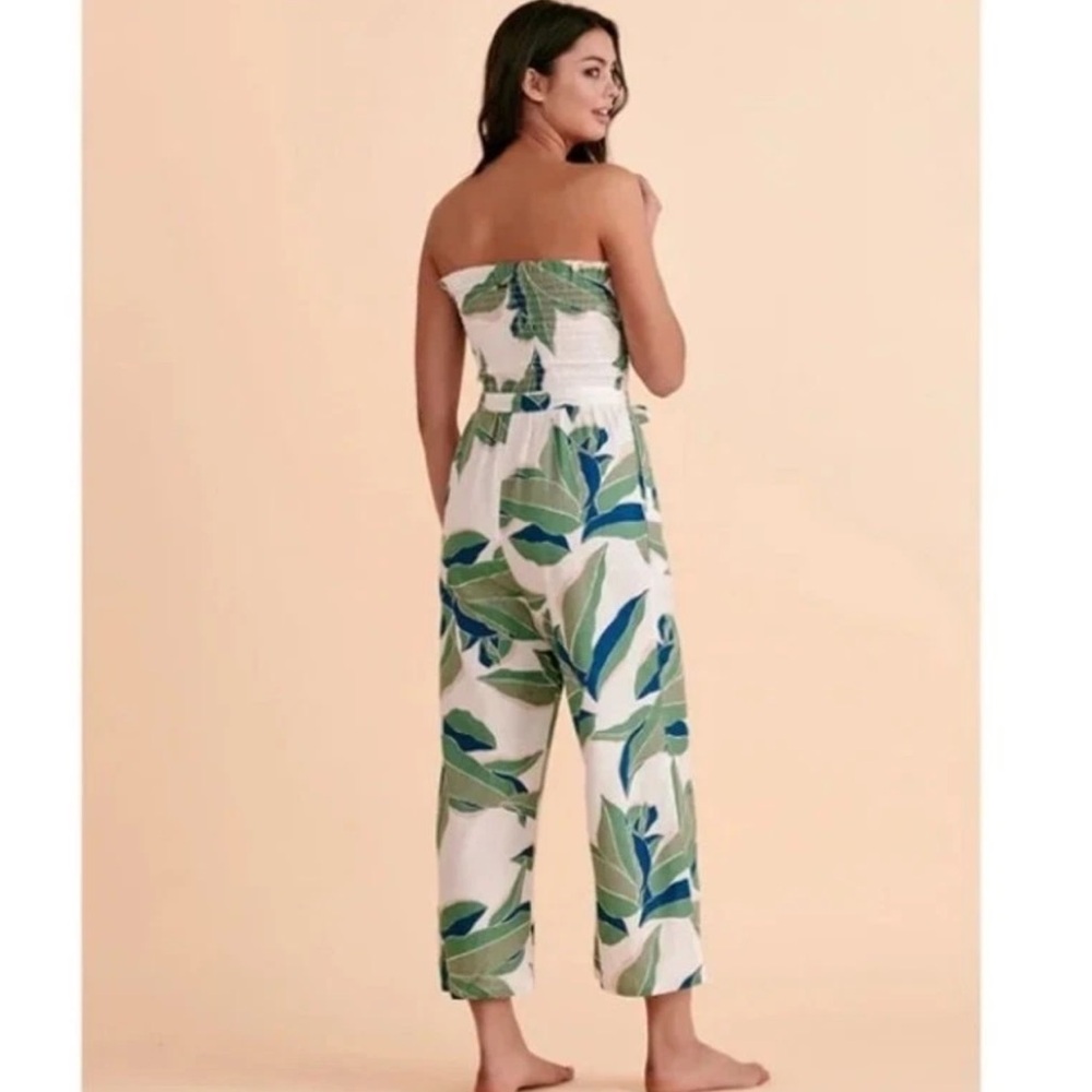 Billabong Forward Feelings Tropical Print Sleeveless Jumpsuit - Size Large - Picture 2 of 12